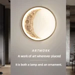 New Arrival Viral Moon LED Wall Lamp - Nordic Luxury Waterproof Light for Bedroom Bedside Wall Stairwell Porch Ceiling Lighting