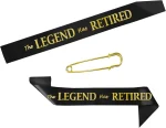 Classic I’m Retired! Sash – Gold Foil Retirement Sash for Women and Men Great for Retirement Party, Events and Decorations 5