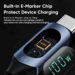 Toocki 100W USB C Cable for Samsung to 5A LED Digital Display High-Speed TypeC Wire for Xiaomi POCO Huawei USB Charger Data Cord 4