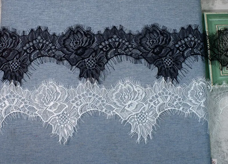 3Meters White/black Underwear Eyelash Lace Fabric Ribbon Diy Female Lace Trims Wedding Decoration 3Meters White/black Underwear Eyelash Lace Fabric Ribbon Diy Female Lace Trims Wedding Decoration