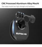Motorcycle Windshield Mount Clamp Aluminum Clip For GoPro 13 12 Insta360 Go Ultra For DJI Osmo Nano/360/Action 6 5 Pro Pocket 3 3