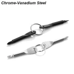 Portable Phillips Slotted Screwdriver Set Key Ring Keychain Mini Pocket Keyring Cross Screw Driver Repair Tool Gadget EDC Small 5