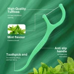 Mint dental floss stick - home portable disposable care dental floss stick - oral care - deep cleaning - interdental cleaning pr 4