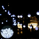 8 Mode Crystal Globe Ball Solar String Lights  Outdoor Waterproof Solar Powered Patio Light for Garden Party Decor 5
