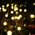Outdoor Solar Pathway Light Waterproof 6/8/10 Heads Led Powered Swaying Firefly Lamp Star Burst Solar Firefly Garden Light 4