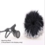 MF1 Clip-on Lavalier Microphone Mic Universal Wireless Microphones Noise Reduction Hairball Windproof Sleeve Lapel Lavalier Mic 4