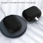 Leather Texture Case For Apple Airpods 1 2 3 4 Pro air pods Wrieless Bluetooth Earphone Protective Cover Anti-lost Headphone Bag 4