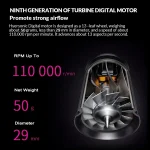 TINSOL New High-speed negative ion bladeless constant temperature hair dryer Professional home-use negative ion hair dryer 2