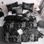 3pcs Duvet Cover Set with Pillow Case Double Comforter Bedding Set Quilt Cover Queen/King Couple or Single Bed 5