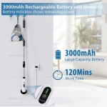 9 in 1 Electric Spin Scrubber Cordless Cleaning Brush Shower Scrubber Adjustable Extension Handle Waterproof For Tub Tile Floor 5
