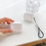 For Airpods 4 3 2 1 Pro Pro2 Pro 3 Soft TPU Earphone Case with Lanyard  Transparent Shockproof Cover Headphone Accessories 4