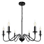 Retro Loft Living Room Chandelier Lighting E14 Vintage American Style Black/Gold Ceiling Chandelier Household Dining Room Light 6