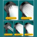 5 Modes Pressure Boost Shower Head Multifunction Adjustable Large Water Shower Nozzle Massage Bathroom Accessory 3