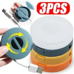 Retractable Portable Cable Organizer Flexible Cable Winder Wire Management Round Travel Wire Keeper Box for Wrapping Earphone