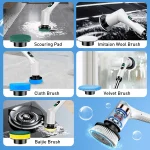 TINSOL 9-in-1 Multi-Function Electric Cleaning Brush Cordless Rotary Cleaning Brush Handheld Retractable Digital Cleaner 3