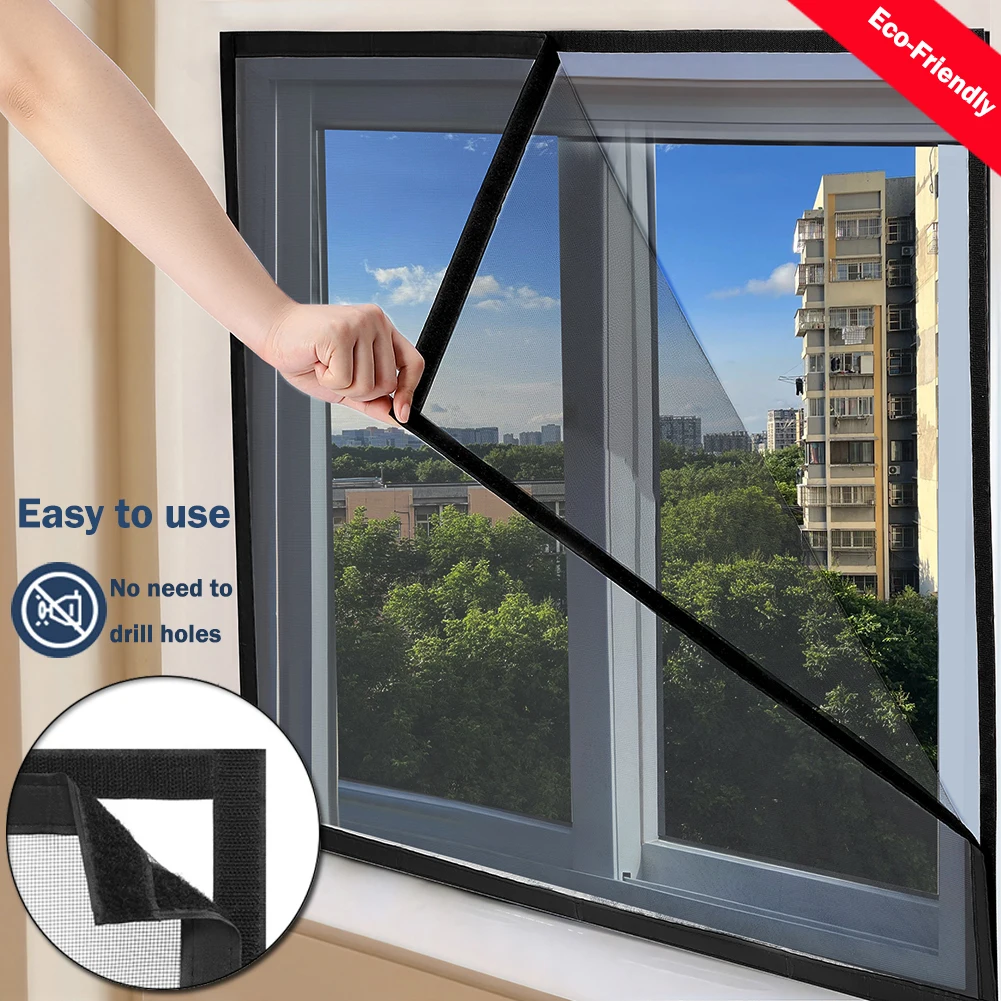 Black Window Mosquito Net Self-adhesive Anti-mosquito Window Screens Mesh Anti Insect Air Tulle Invisible Mosquitoes And Flies Black Window Mosquito Net Self-adhesive Anti-mosquito Window Screens Mesh Anti Insect Air Tulle Invisible Mosquitoes And Flies