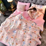 Quilted Spring Summer Quilt Soft Lightweight Duvet Summer Blanket Queen Breathable Blankets Comfortable Washable Double Quilts 5