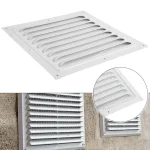 Air Vent Grille Ventilation Cover Metal window Square Vent Insect Screen Cover Aluminum Alloy Heating Cooling Grille Cover 2