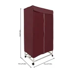 1200-1500W IPX1 Corded Electric Clothes Dryer with Outer Cover PTC 5-layer Heating 4 Towel Rails 4 Wheels 3