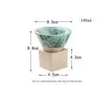 1Pack Ceramic Coffee Cup with Base 100mlCreative Triangular Cone Porcelain Cup Funnel Coffee Tea Cup Set Personalized Coffee Cup 6