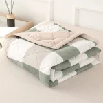 Quilt Washed Cotton Air Condition Thin Comforter Blanket Bedspread for Single Double Queen King Bed Coverlet Plaid Summer 5