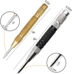 Automatic Center Punch Automatic Metal Punch Tool Woodworking Tools Loaded Marker Wood Chisel Joinery Carpenter Tool 2