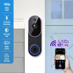 Smart Wireless Video Doorbell Camera with AI Detection, Night Vision, Cloud Storage, Battery Powered for Indoor Outdoor Use 2