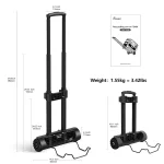 Portable Power Station With Hand Truck,Solar Generator with 2400W 6 X AC (4800W Peak), 2048Wh /110V/ 1.5H Fast 3