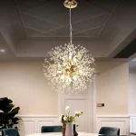 Modern Sky Star Fireball Crystal Pendant LED Lighting Dandelion Restaurant, Living Room Pendant, Bar Art Danish Luminaire 4
