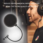 Microphone accessories Metal pop filter universal microphone windshield for studio recording condenser microphone