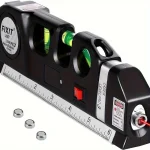 HOMEFISH Easy to Use Laser Level Line Tool Multipurpose Laser Level Kit Standard Cross Line Lase 8 Feet Measure Tape Ruler 5