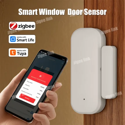 Tuya Zigbee 3.0 Smart Door Sensor Window Magnetic Sensor Wireless Door Alarm Detector Smart Home Security System