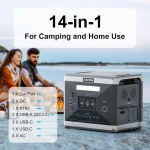 SolarPlay Portable Power Station 2400W (Peak 4800W), 2106Wh Solar Generator with 200W Solar Panel 1.5Hrs Fast, Customized 5