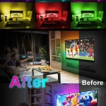 LED Strip Light Bluetooth 3/5/10M SMD5050 5V RGB Lights Flexible LED Lamp Tape Ribbon Self-adhesive TV Desktop Diode Decoration 5
