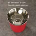 Summer New Simple Flat Bottom Cup Stainless Steel Double-layer Inner Tank Capsule Coffee Cup High-grade Solid Color Water Cup 3