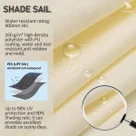 Waterproof Sun Shade Sail Canopy Rectangle UV Block Sun Shelter For Outdoor Garden Patio Backyard Terraza Awning Privacy Screen 3
