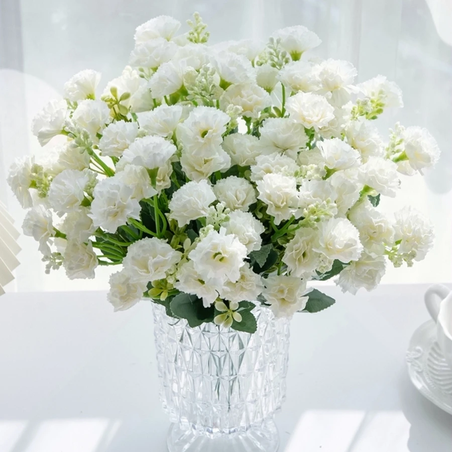 5 forks 15 heads small carnation for wedding arch decor christmas Garland accessories home Floral Arrangement artificial flowers 5 forks 15 heads small carnation for wedding arch decor christmas Garland accessories home Floral Arrangement artificial flowers