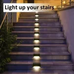 1/4/8/12/pcs Solar LED Lights Outdoor Garden Light Deck Lamp Solar Stairs Light Waterproof Solar Step Lamp Patio Garden Decor 3