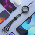 Byscoon 3 in 1 USB Cable Micro USB Type C Cable 120W Fast Charging Digital Display Cord For iPhone 15 14 Samsung S23 Xiaomi OPPO 5