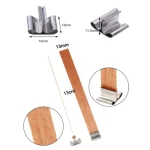 30pcs Wooden Candle Wicks Candle Making Set Wicks with Clip Base  Naturally Smokeless Wood Core for DIY Candle Jar Making Tools 4