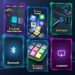 MAONO G1 NEO Gaming Audio Mixer,Custom Sound Effects RGB Streaming with XLR Microphone Audio Interface,for Game Voice,Podcast 5