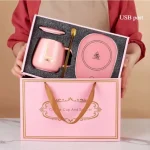 2025 warm and insulated coffee cups ceramic constant-temperature cups 55 degree warm ceramic cup with Jiapin mug gift box sets 6