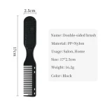 Double-sided Professional Barber Neck Brush Comb Black Small Hair Styling Comb Shaving Beard Salon Carving Duster Cleaning Brush 6