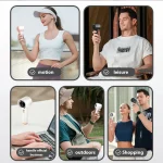 Portable Handheld Fan Air Cooler LED Display Rechargeable High-Speed Turbo Fan Mini Electric fan Outdoor Travel Hand Cooling fan 6