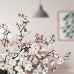 1pc Artificial Flowers Spring Plum Blossom Peach Branch Silk Flowers Home Wedding Party Decoration Christmas Wreaths Accessories 6