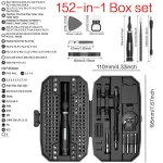 Precision Screwdriver Set, Laptop Tool Kit, 152/25 in 1 Professional Computer Screwdriver Repair Kit T5 T6 Torx Screwdriver 3
