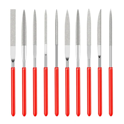 10Pcs Diamond Needle File Set 3x140mm Mini Needle File Kit For Stone Glass Metal Carving Craft Hand Tools Needle File Set