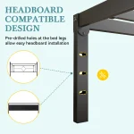 HOOMIC Twin/Full/Queen/King Heavy-Duty Metal Bed Frame with 14 Inch Under-Bed Storage — No Box Spring Needed, Easy Assembly 4