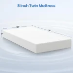8-Inch Twin Mattress with Cooling Gel Memory Foam, Green Tea Infused for Fresh Sleep, Medium Firm, CertiPUR-US Certified 2