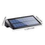 2 Pack Solar Wall Lights 4 LED Solar Fence Lights Outdoor Waterproof Solar Deck Lights Wall Lights for Fence Post Yard Pathway 2